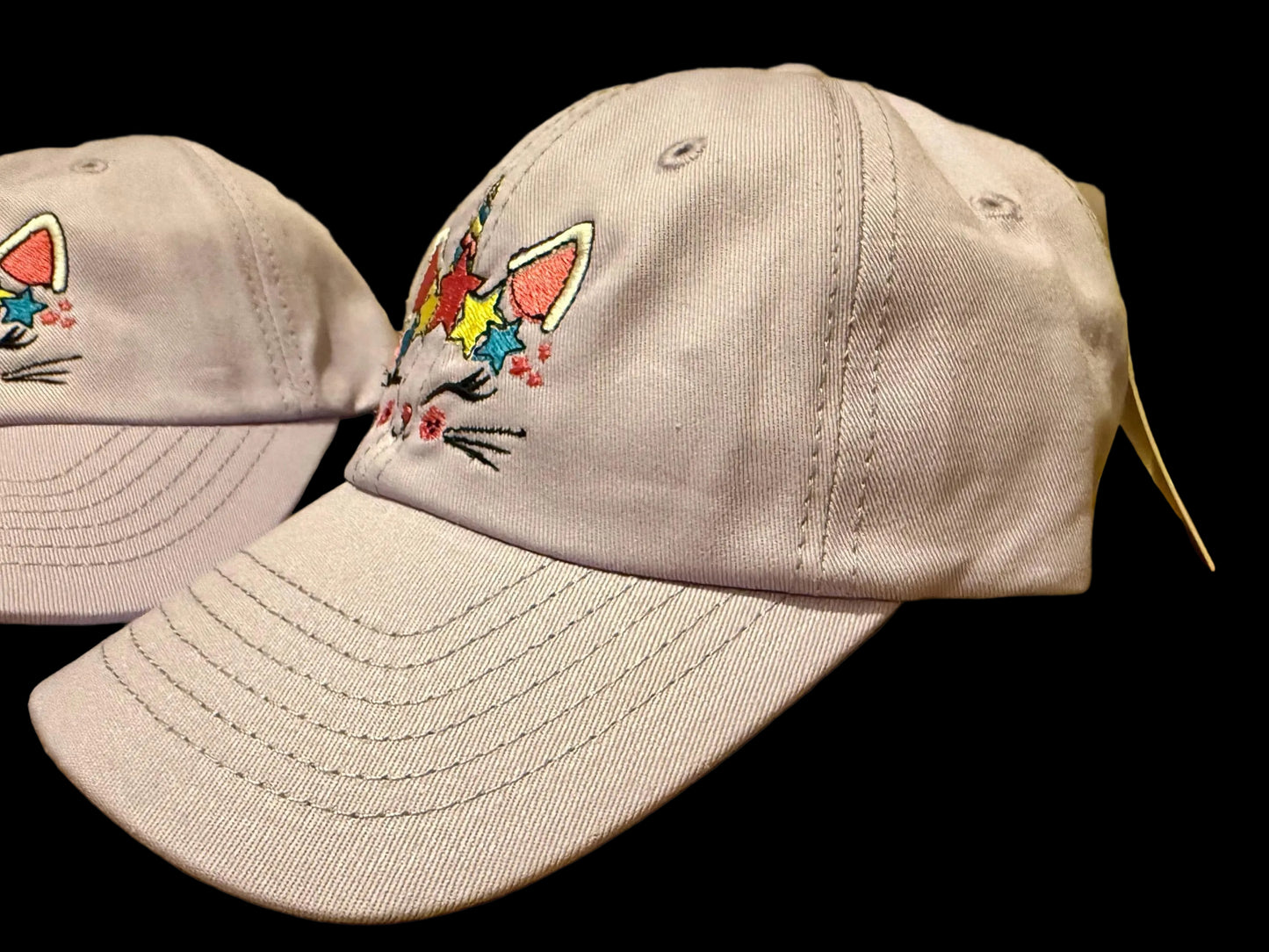 Cute Pastel Purple Unicorn Cat Hat