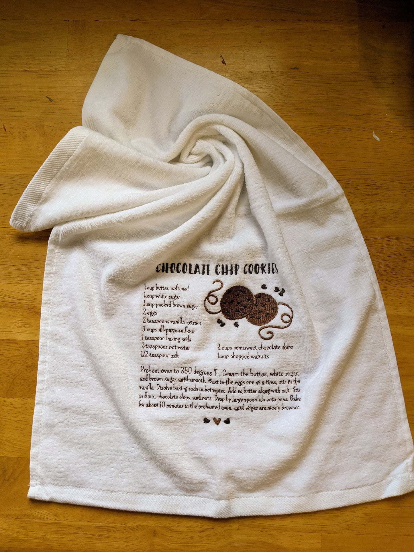Chocolate Chip Cookie Recipe Towel