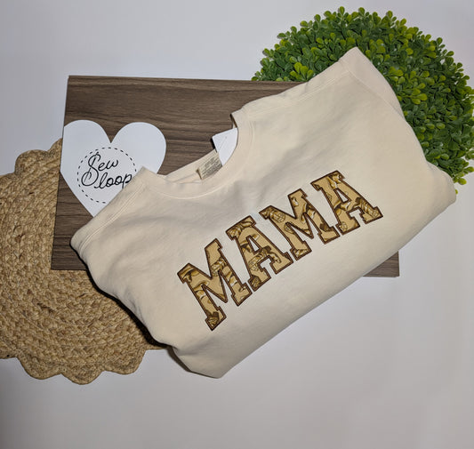 Western Mama Appliqué Sweatshirt – Cream with Cowboy Flair