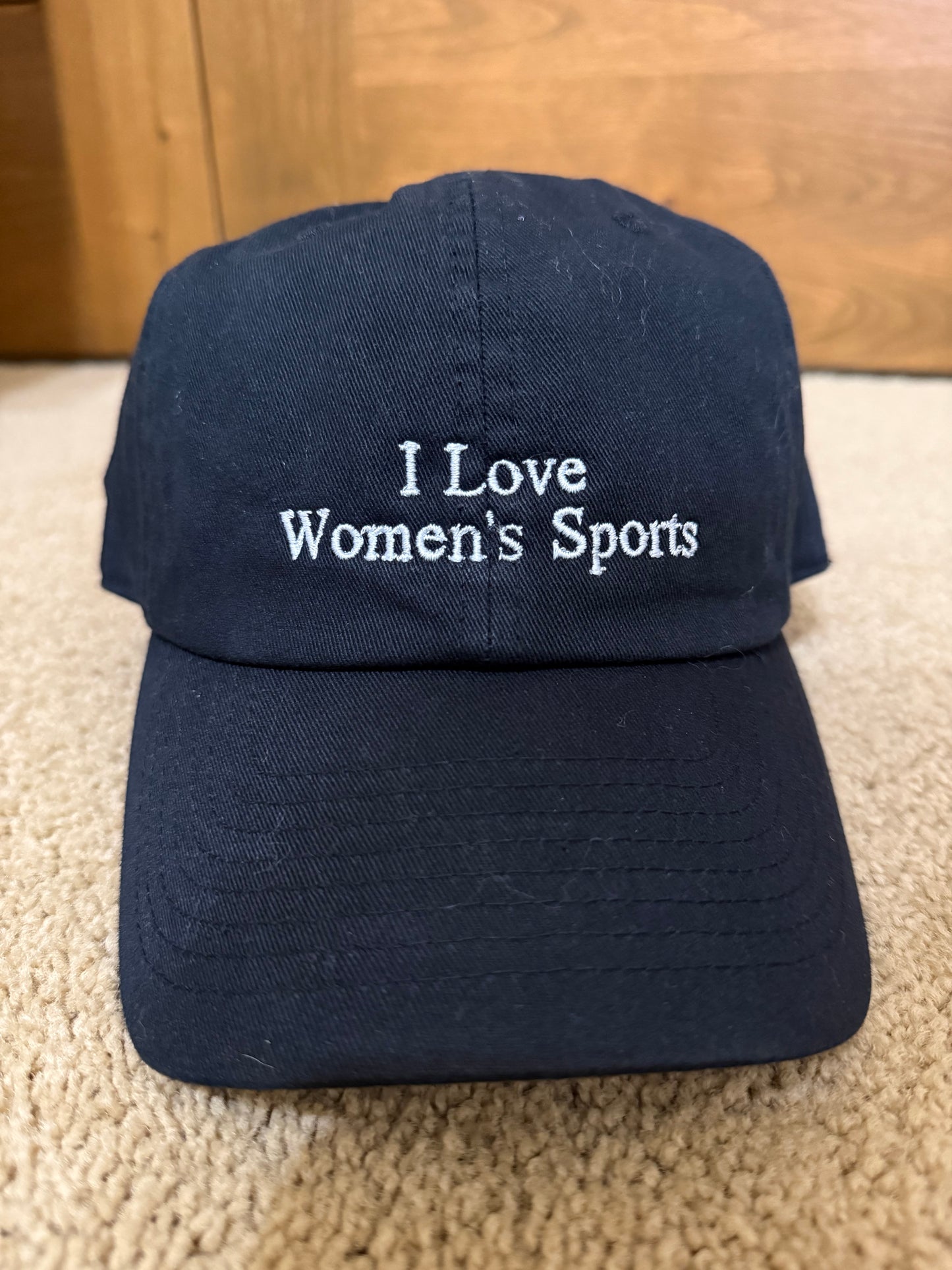 I Love Women’s Sports Adjustable Embroidered Baseball Hat