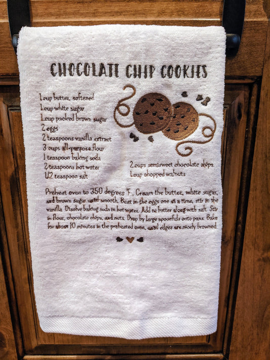 Chocolate Chip Cookie Recipe Towel