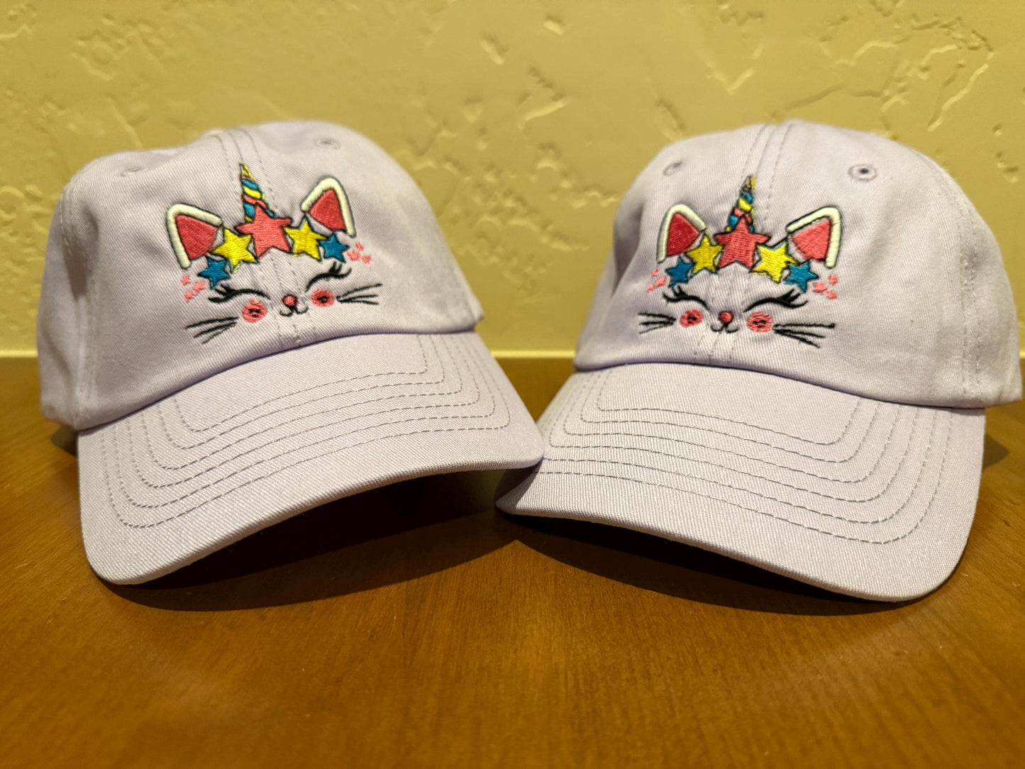 Cute Pastel Purple Unicorn Cat Hat