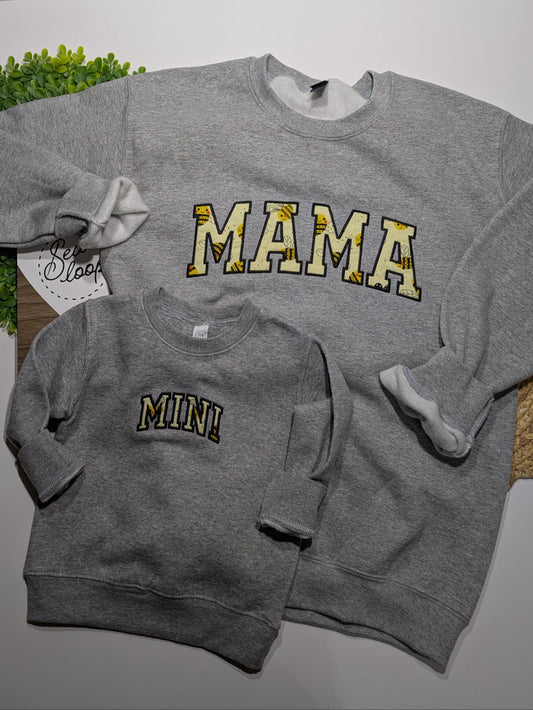 Bumblebee Mama and Mini Matching Sweatshirts