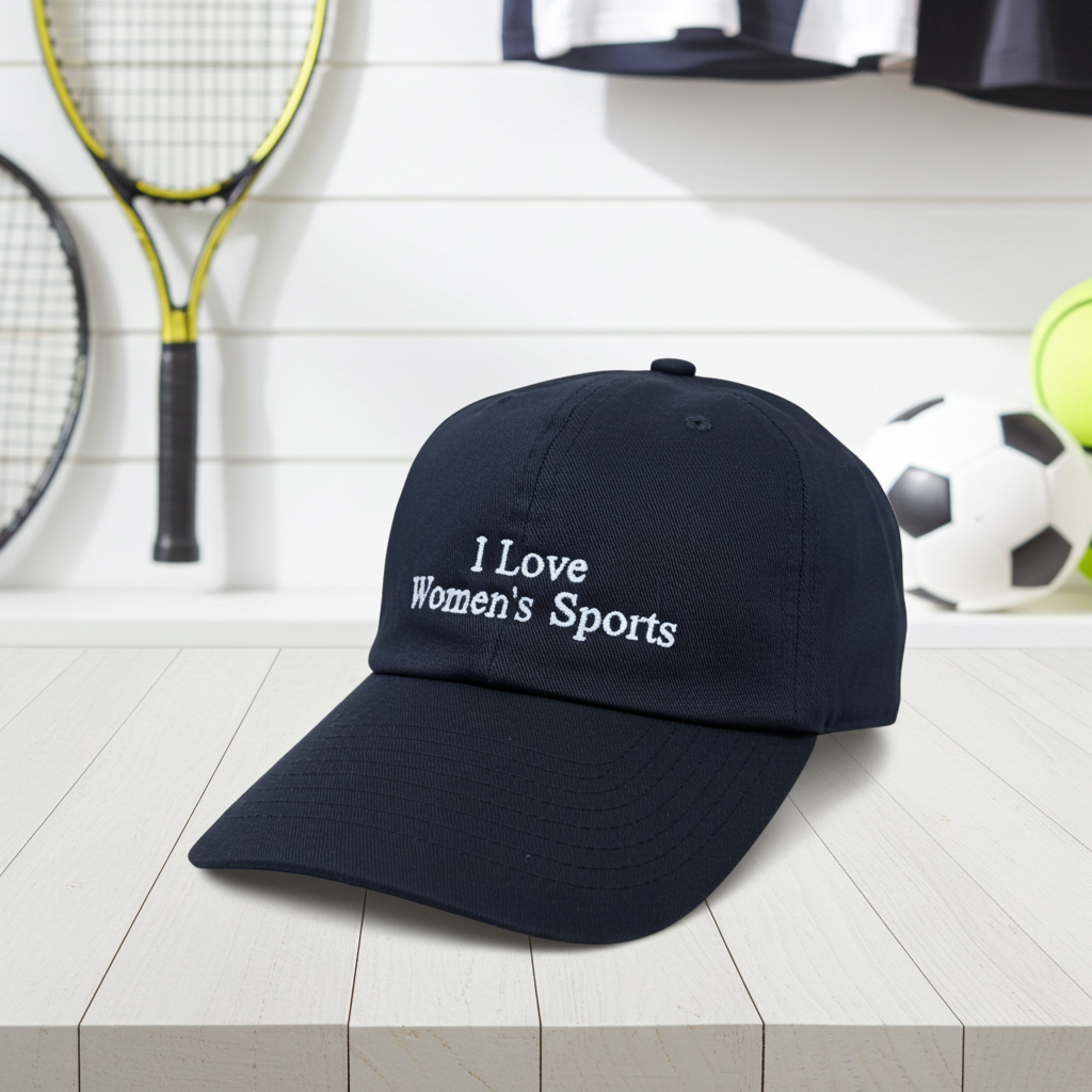 I Love Women’s Sports Adjustable Embroidered Baseball Hat