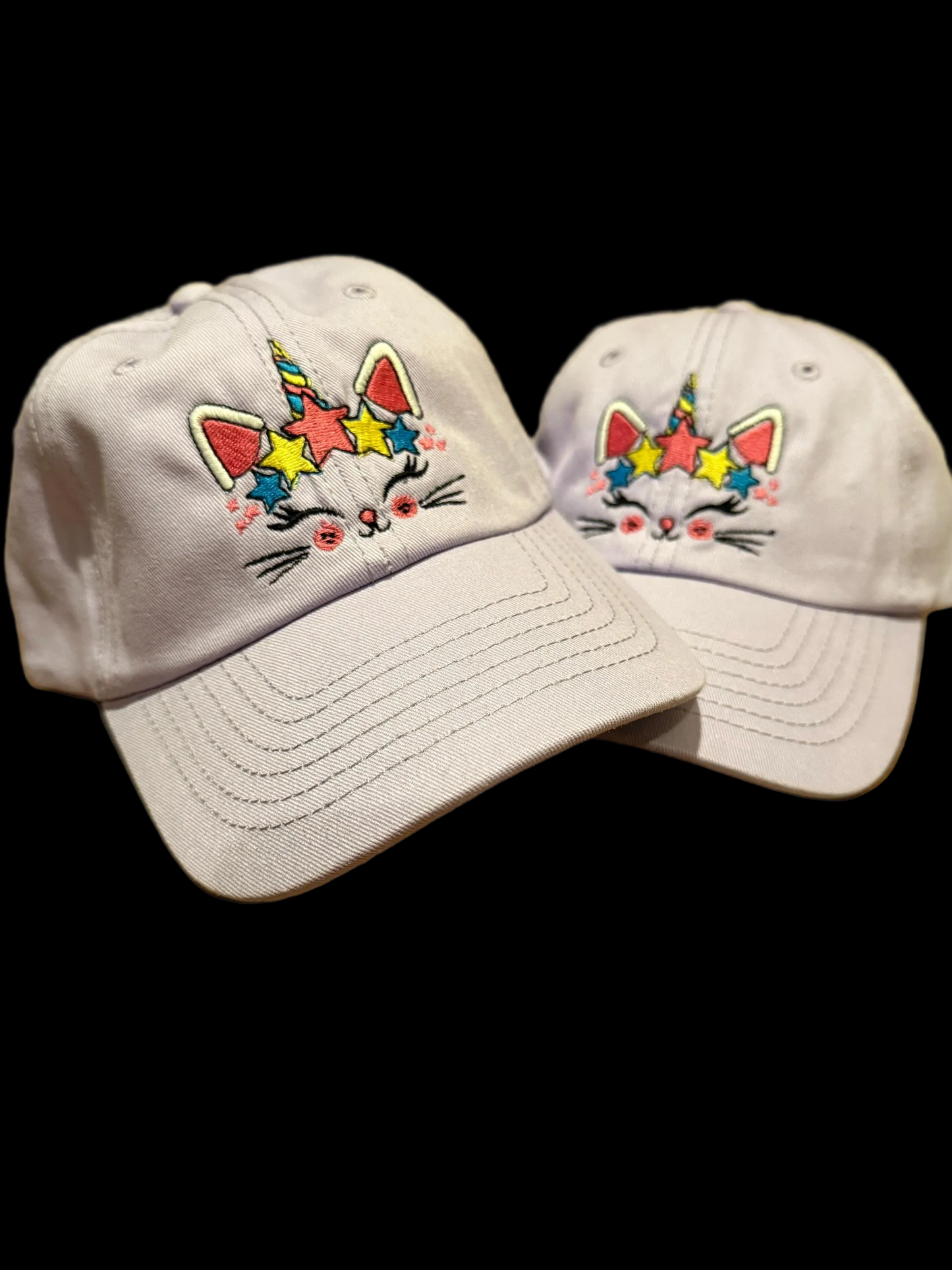 Cute Pastel Purple Unicorn Cat Hat